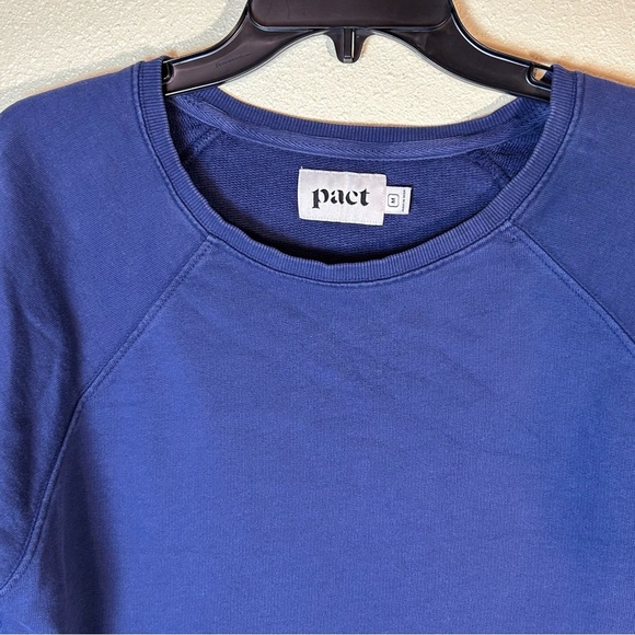 Pact Organic 100% Cotton Sweatshirt Womens  Size M Raw Hem Casual Yoga Outdoors - Picture 6 of 10